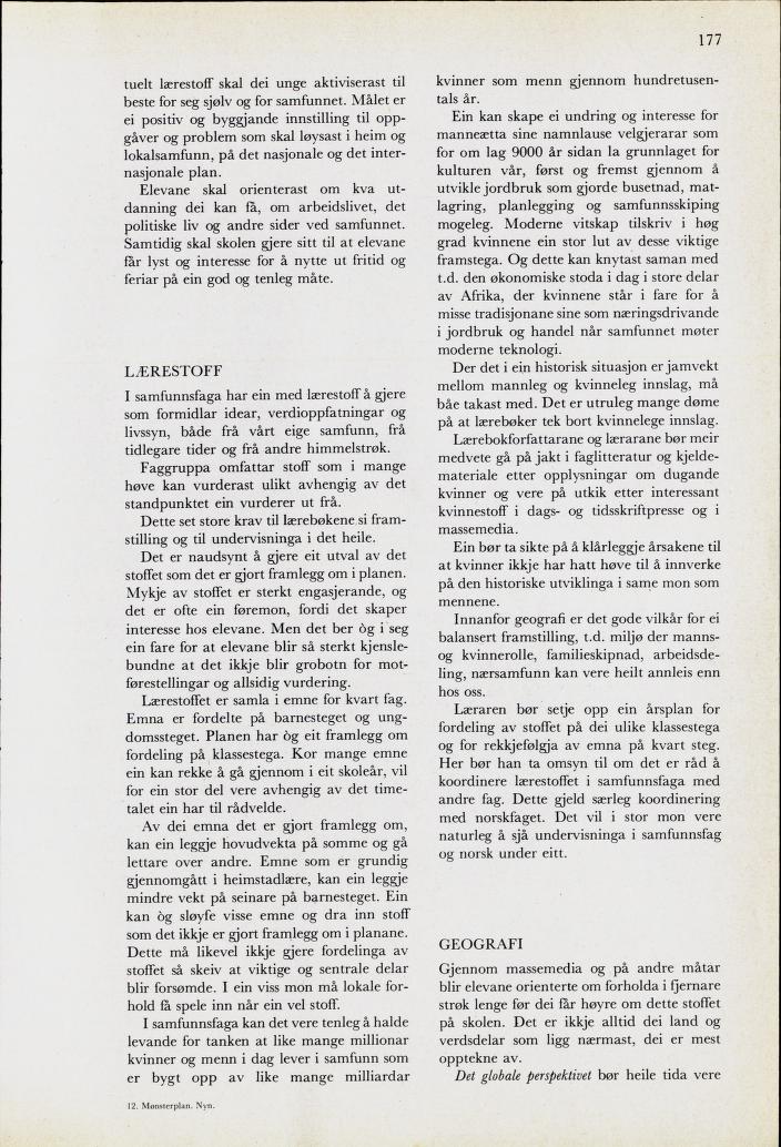 Skann 179 av Mønsterplanen 1974 · nynorsk