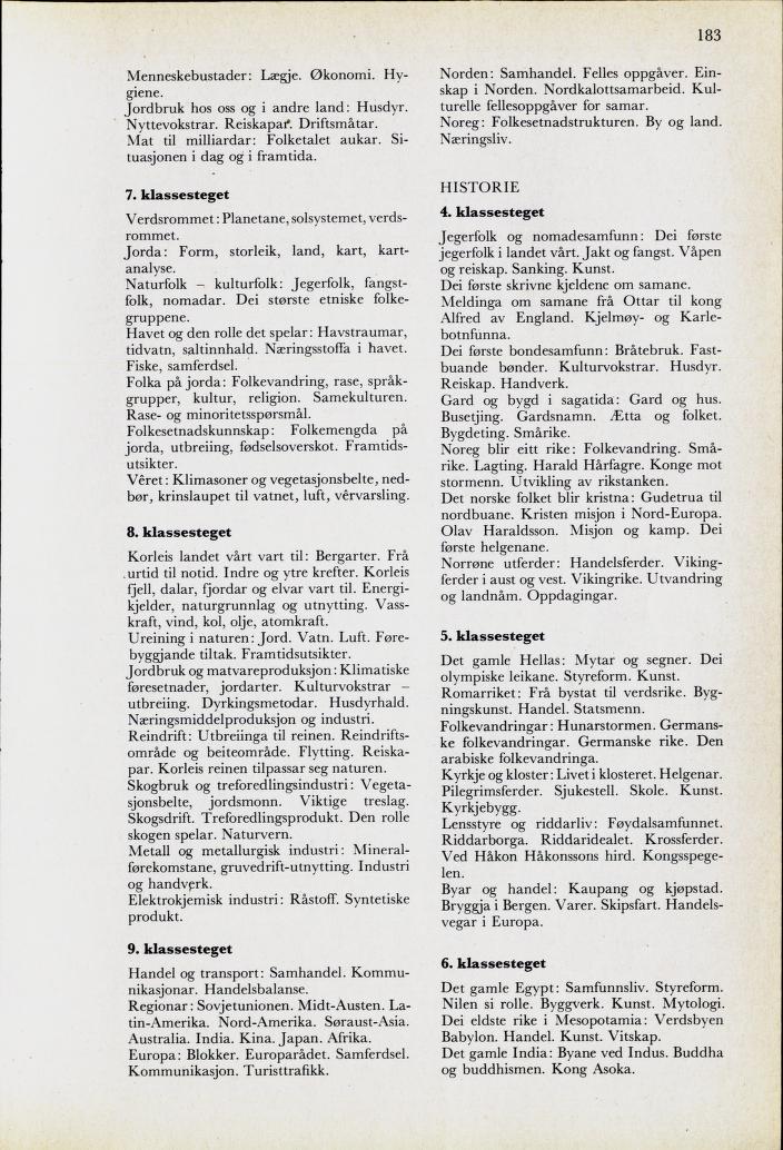 Skann 185 av Mønsterplanen 1974 · nynorsk
