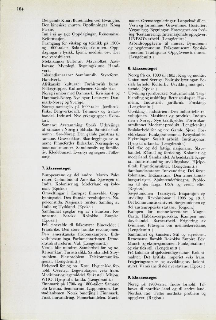 Skann 186 av Mønsterplanen 1974 · nynorsk