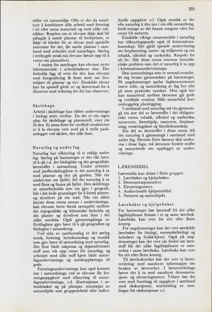 Skann 203 av Mønsterplanen 1974 · nynorsk