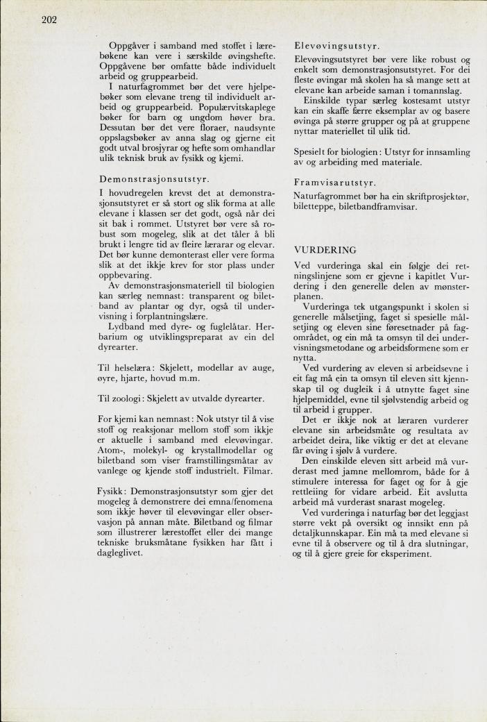Skann 204 av Mønsterplanen 1974 · nynorsk