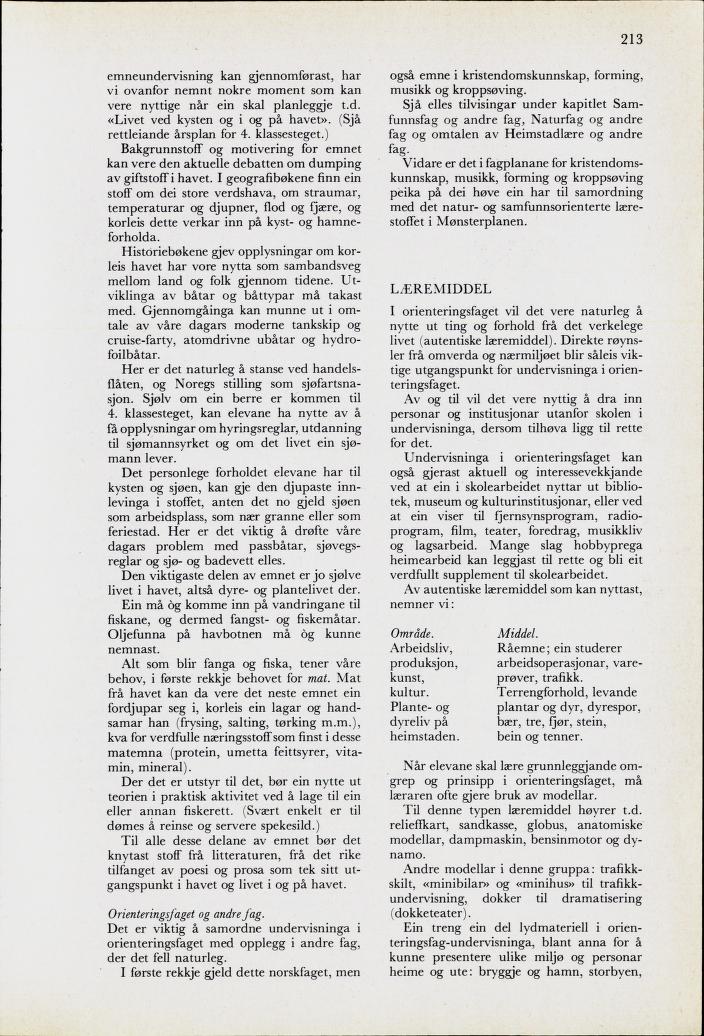 Skann 215 av Mønsterplanen 1974 · nynorsk