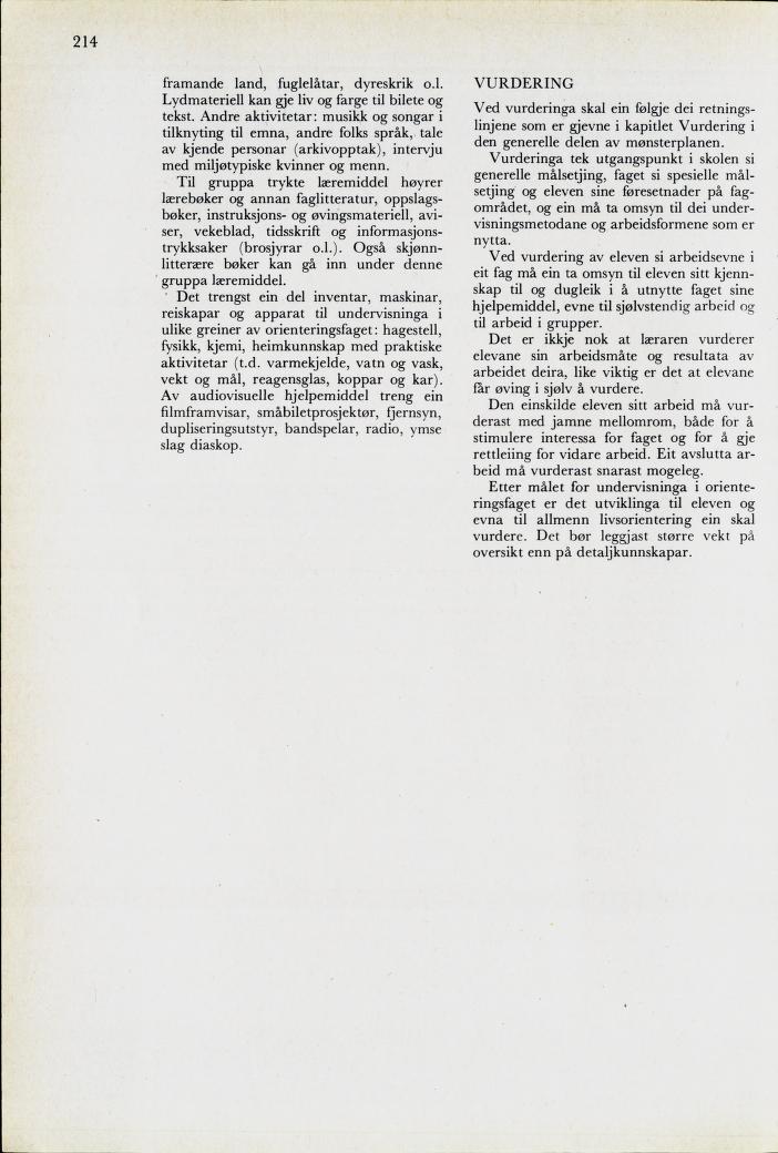Skann 216 av Mønsterplanen 1974 · nynorsk