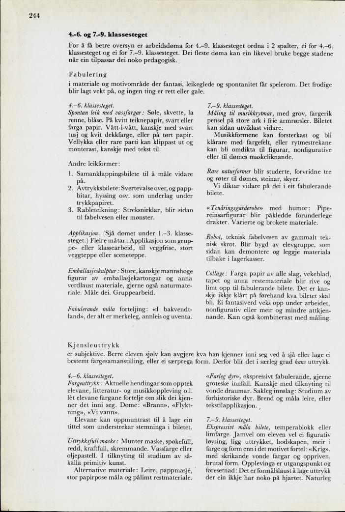 Skann 246 av Mønsterplanen 1974 · nynorsk