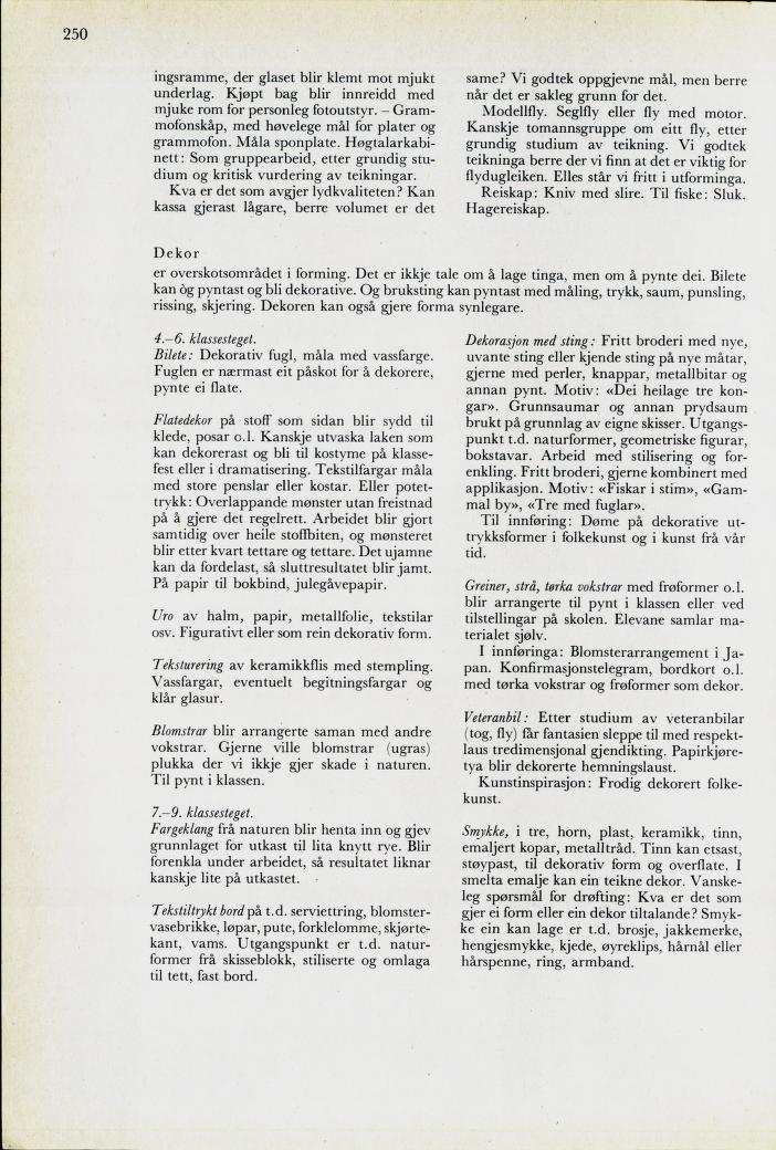Skann 252 av Mønsterplanen 1974 · nynorsk