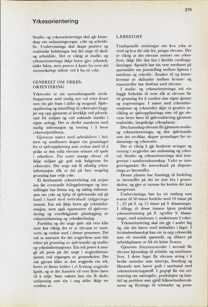 Skann 281 av Mønsterplanen 1974 · nynorsk