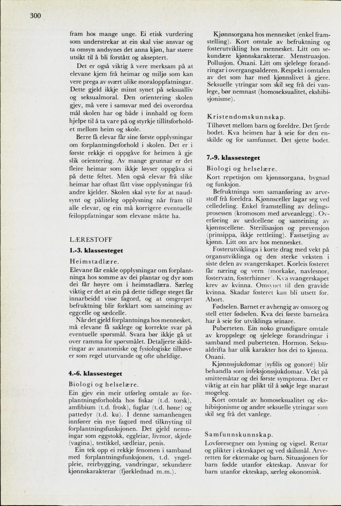 Skann 302 av Mønsterplanen 1974 · nynorsk