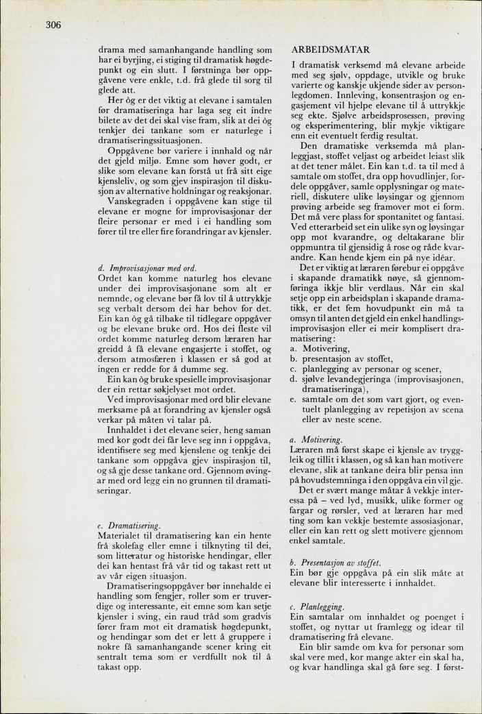 Skann 308 av Mønsterplanen 1974 · nynorsk