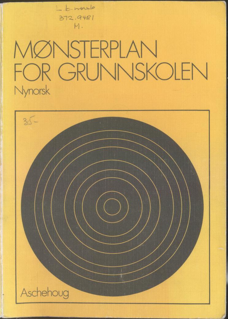 Skann 1 av Mønsterplanen 1974 · nynorsk