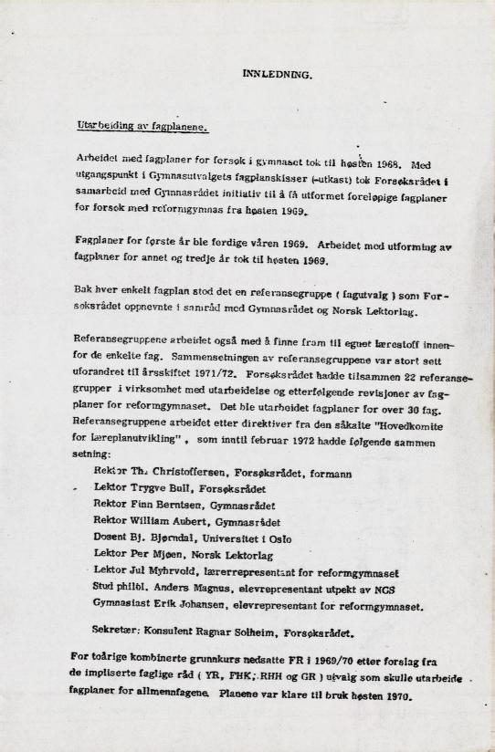 Skann 5 av Læreplan for gymnaset 1973 · del 2 obligatoriske fag
