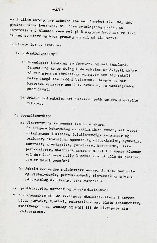 Skann 32 av Læreplan for gymnaset 1973 · del 2 obligatoriske fag