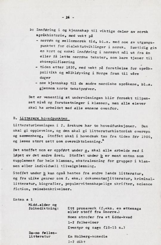 Skann 33 av Læreplan for gymnaset 1973 · del 2 obligatoriske fag