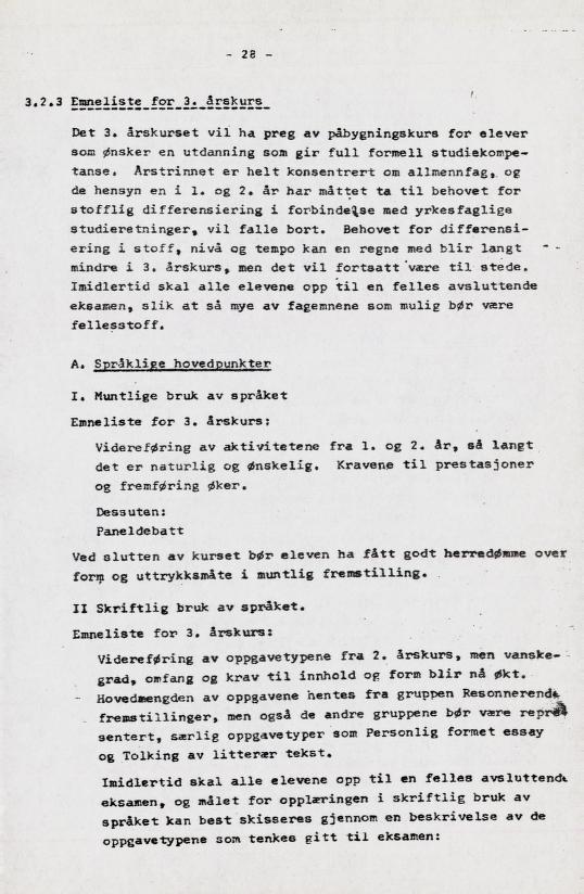 Skann 35 av Læreplan for gymnaset 1973 · del 2 obligatoriske fag
