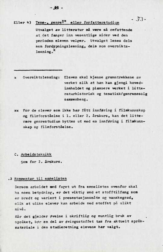 Skann 40 av Læreplan for gymnaset 1973 · del 2 obligatoriske fag
