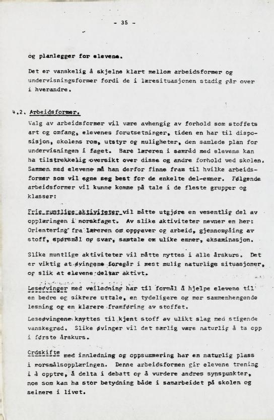Skann 42 av Læreplan for gymnaset 1973 · del 2 obligatoriske fag