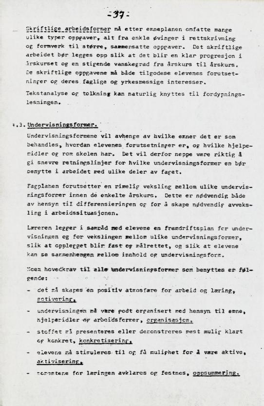 Skann 44 av Læreplan for gymnaset 1973 · del 2 obligatoriske fag