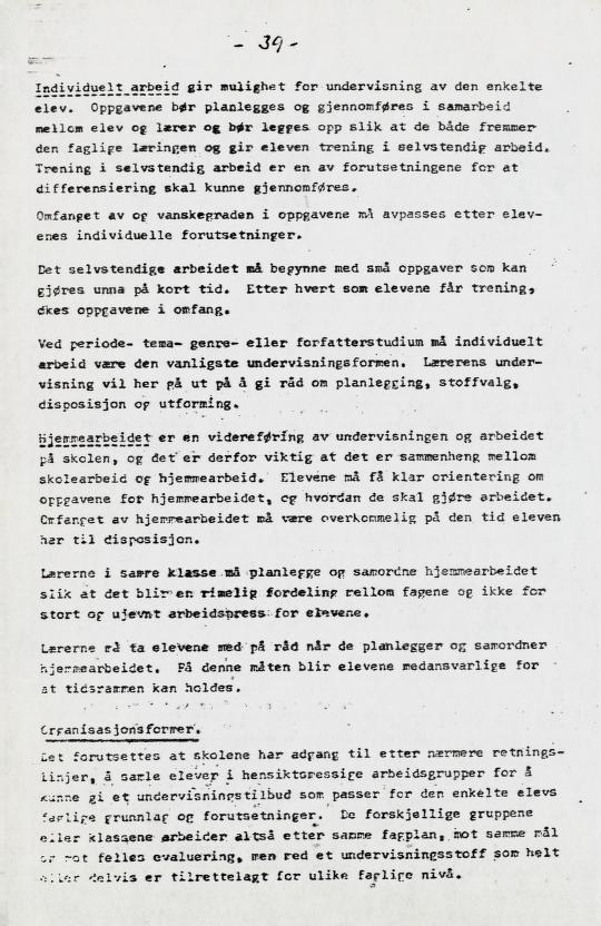 Skann 46 av Læreplan for gymnaset 1973 · del 2 obligatoriske fag
