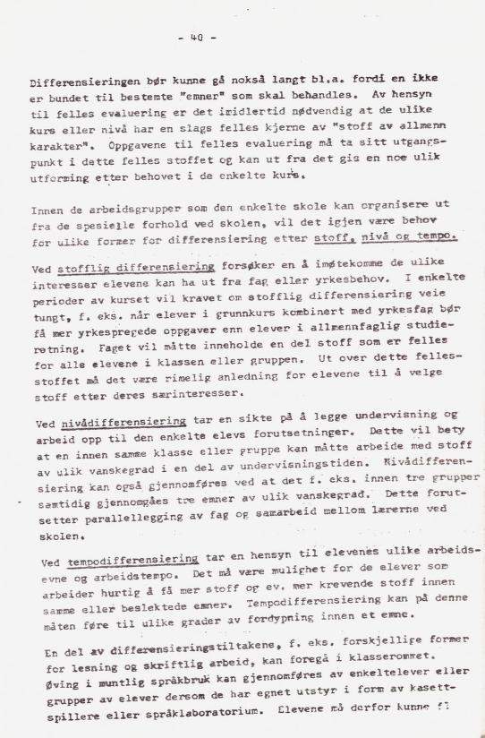 Skann 47 av Læreplan for gymnaset 1973 · del 2 obligatoriske fag