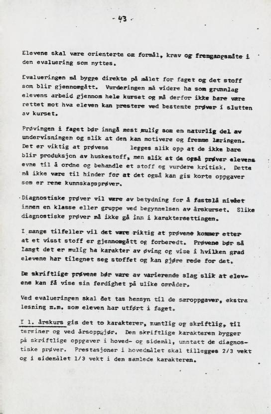 Skann 50 av Læreplan for gymnaset 1973 · del 2 obligatoriske fag