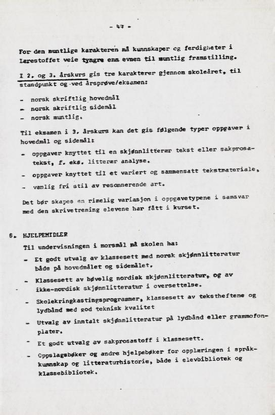 Skann 51 av Læreplan for gymnaset 1973 · del 2 obligatoriske fag