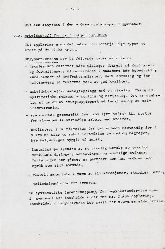Skann 61 av Læreplan for gymnaset 1973 · del 2 obligatoriske fag