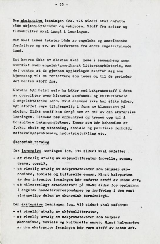 Skann 64 av Læreplan for gymnaset 1973 · del 2 obligatoriske fag