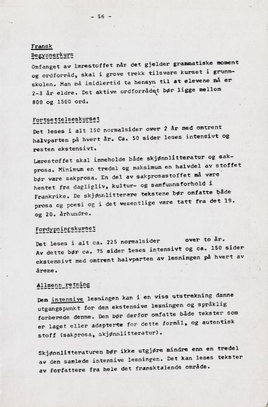 Skann 65 av Læreplan for gymnaset 1973 · del 2 obligatoriske fag