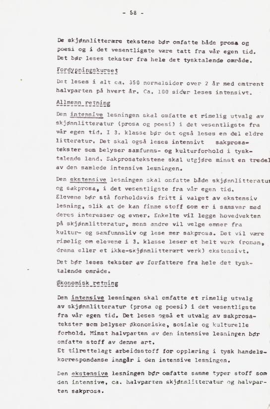 Skann 67 av Læreplan for gymnaset 1973 · del 2 obligatoriske fag