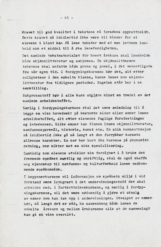 Skann 70 av Læreplan for gymnaset 1973 · del 2 obligatoriske fag