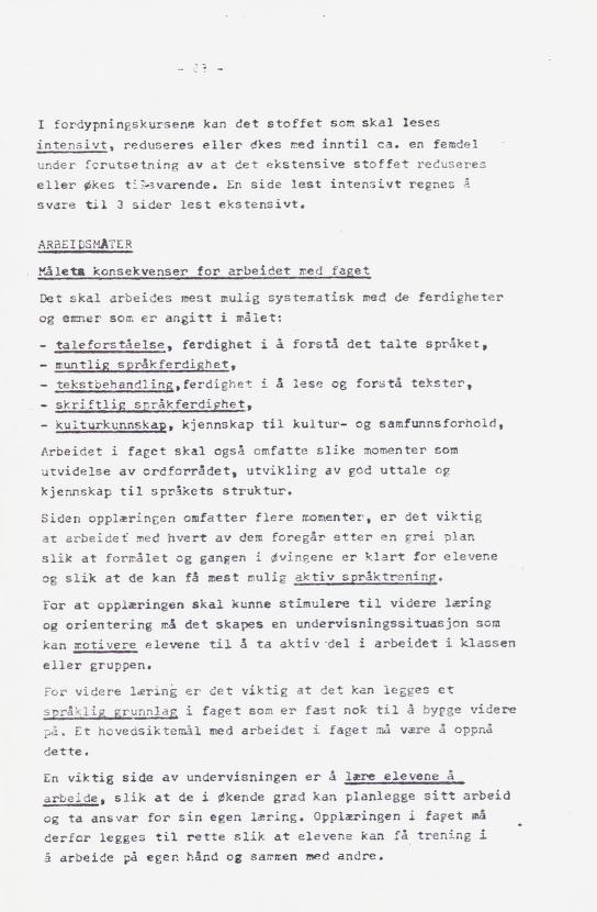 Skann 72 av Læreplan for gymnaset 1973 · del 2 obligatoriske fag