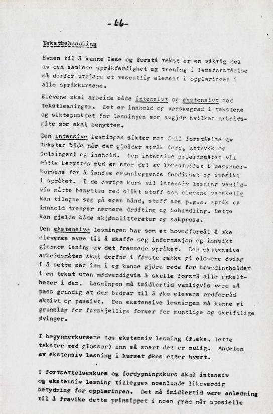 Skann 75 av Læreplan for gymnaset 1973 · del 2 obligatoriske fag