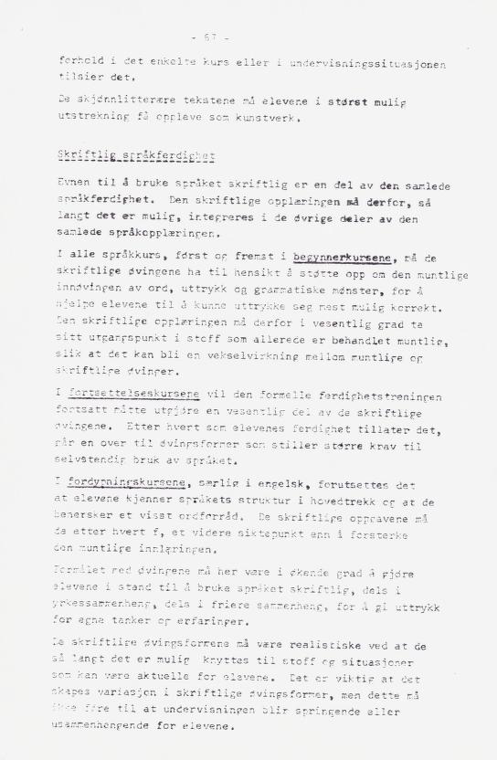 Skann 76 av Læreplan for gymnaset 1973 · del 2 obligatoriske fag