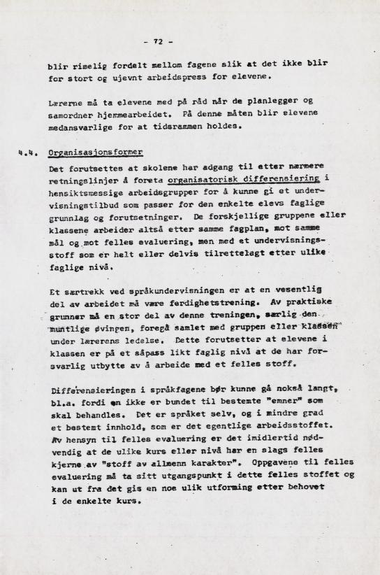 Skann 81 av Læreplan for gymnaset 1973 · del 2 obligatoriske fag
