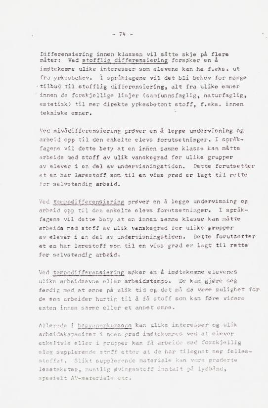 Skann 83 av Læreplan for gymnaset 1973 · del 2 obligatoriske fag