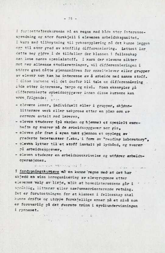 Skann 84 av Læreplan for gymnaset 1973 · del 2 obligatoriske fag