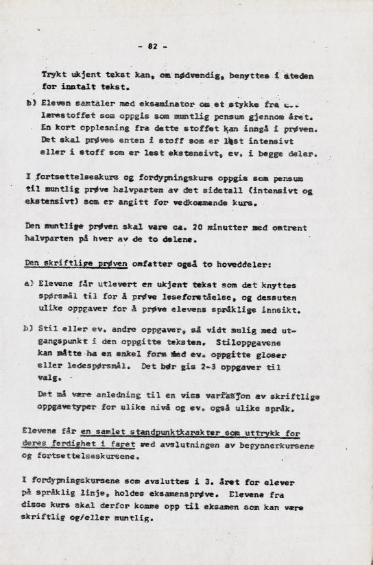 Skann 91 av Læreplan for gymnaset 1973 · del 2 obligatoriske fag