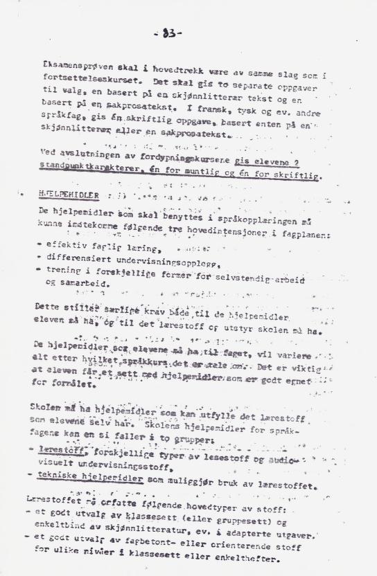 Skann 92 av Læreplan for gymnaset 1973 · del 2 obligatoriske fag