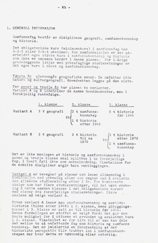 Skann 96 av Læreplan for gymnaset 1973 · del 2 obligatoriske fag