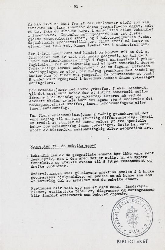 Skann 103 av Læreplan for gymnaset 1973 · del 2 obligatoriske fag