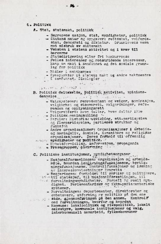 Skann 107 av Læreplan for gymnaset 1973 · del 2 obligatoriske fag
