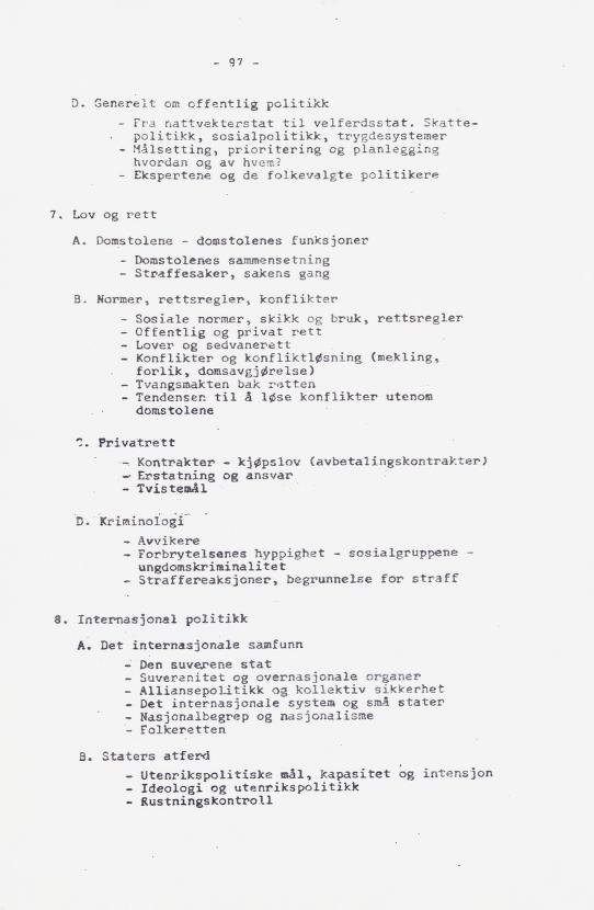 Skann 108 av Læreplan for gymnaset 1973 · del 2 obligatoriske fag