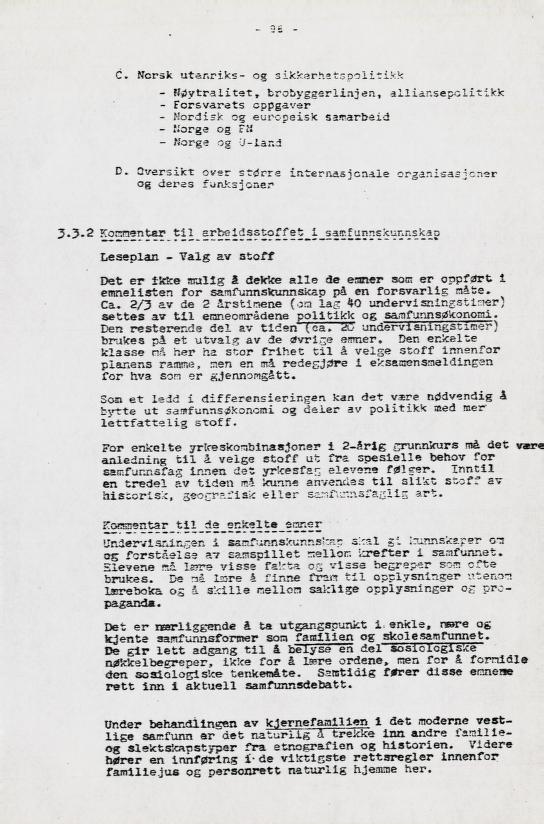 Skann 109 av Læreplan for gymnaset 1973 · del 2 obligatoriske fag