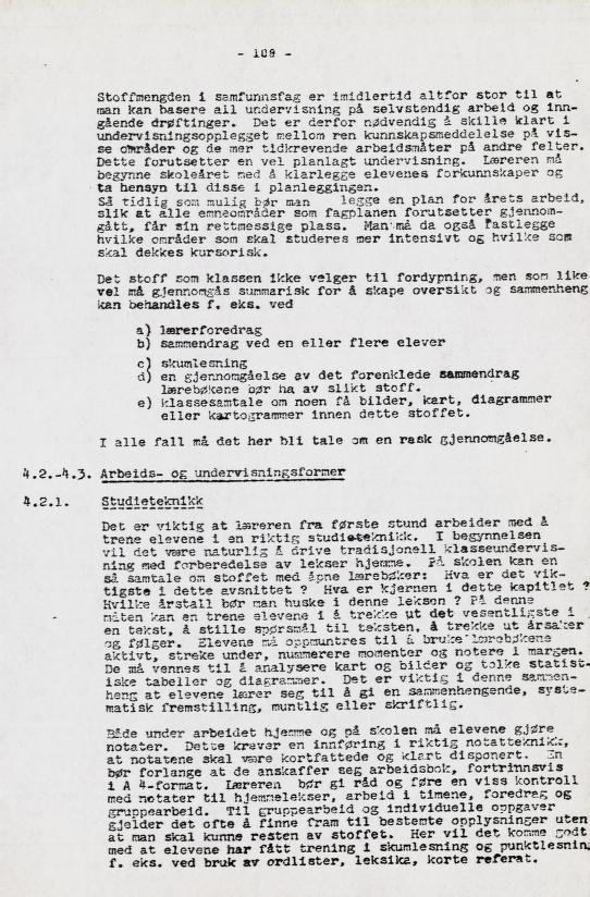 Skann 119 av Læreplan for gymnaset 1973 · del 2 obligatoriske fag