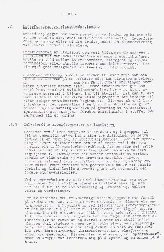 Skann 120 av Læreplan for gymnaset 1973 · del 2 obligatoriske fag