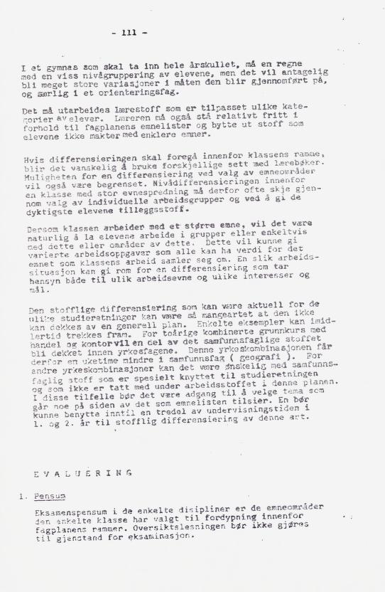 Skann 122 av Læreplan for gymnaset 1973 · del 2 obligatoriske fag