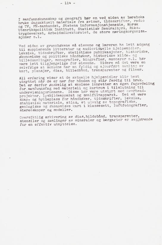 Skann 125 av Læreplan for gymnaset 1973 · del 2 obligatoriske fag