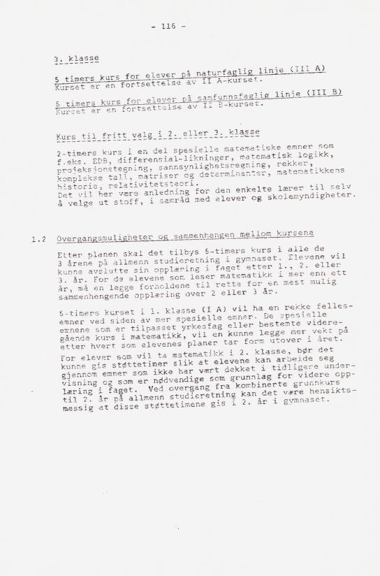Skann 129 av Læreplan for gymnaset 1973 · del 2 obligatoriske fag