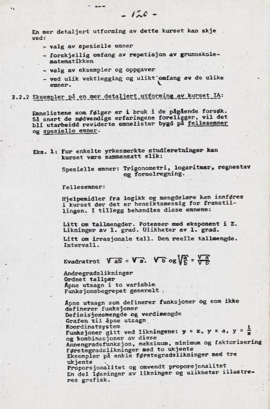 Skann 133 av Læreplan for gymnaset 1973 · del 2 obligatoriske fag