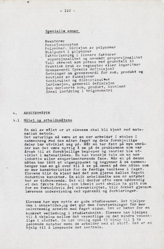 Skann 135 av Læreplan for gymnaset 1973 · del 2 obligatoriske fag