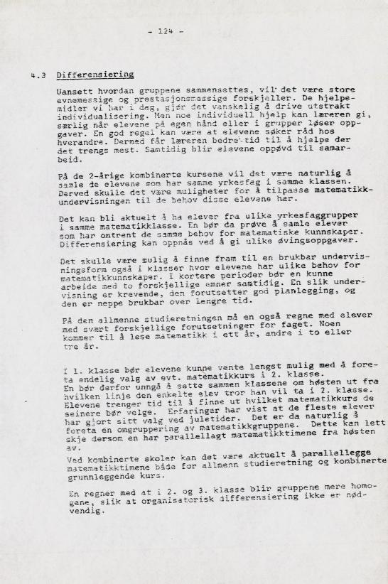 Skann 137 av Læreplan for gymnaset 1973 · del 2 obligatoriske fag